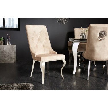 Krzesło Modern Barock aksamit szampański / 41506
