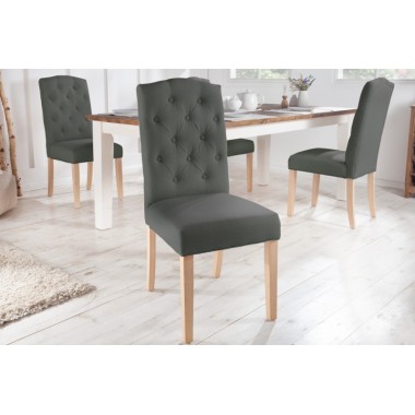 Krzesło CASTLE szare tkanina strukturalna 46cm / 41683