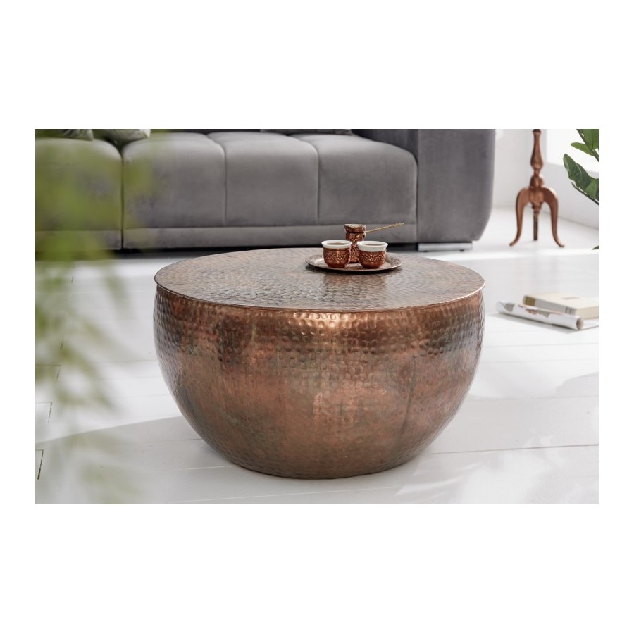 Invicta Stolik kawowy ORIENT II miedź płomieniowana 60cm / 39535