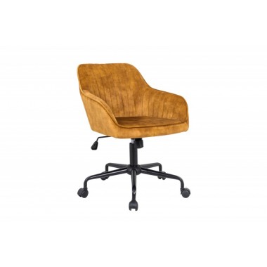 Fotel biurowy / krzesło biurowe z podłokietnikiem TURIN zielony aksamit / 40306