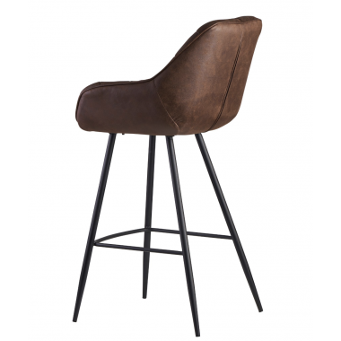 Wohnling Krzesło barowe Hoker brązowy zamsz / WL6.279
