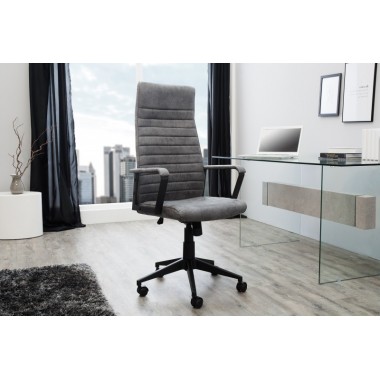 Krzesło biurowe LAZIO szary vintage / 37076