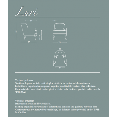 Włoski fotel LURI / Tr