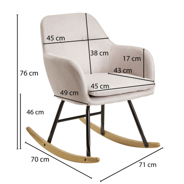 Wohnling Fotel bujany Relax różowy / WL6.206