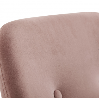 Wohnling Fotel bujany Relax różowy aksamit / WL6.208