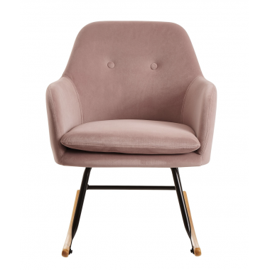 Wohnling Fotel bujany Relax różowy aksamit / WL6.208