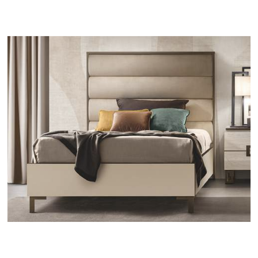 POESIA Włoskie łóżko twin size zagłówek tapicerowany 136cm / Adora