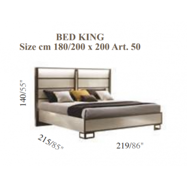POESIA Włoskie łóżko king size 219cm / Adora