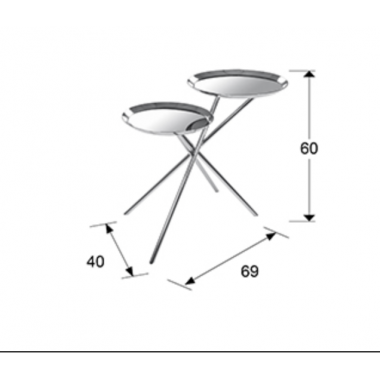 SCHULLER stolik okrągły DUETO 69cm / 273954