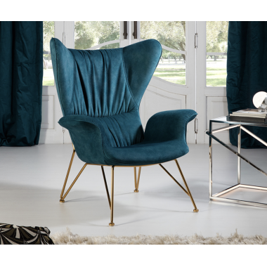 Schuller fotel tapicerowany SACHA niebieski 87cm / 695190