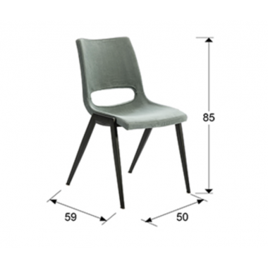 Schuller krzesło tapicerowane ALOHA 50cm / 851973