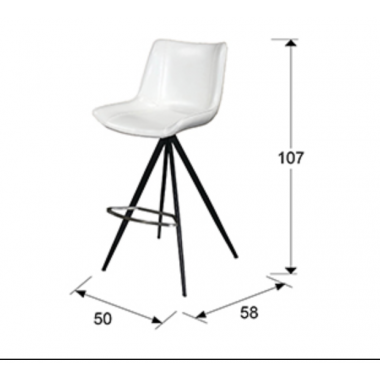Schuller krzesło barowe hoker SAOMA 50cm / 718257