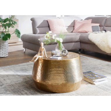 WOHNLING stolik kawowy aluminiowy złoty Ø 60cm / WL5.495