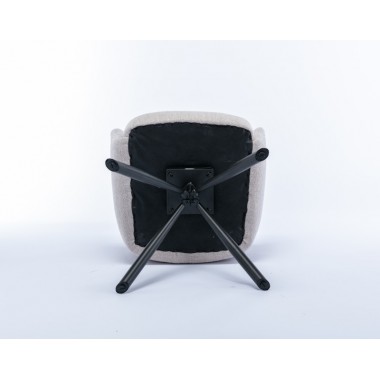 Invicta Krzesło obrotowe z podłokietnikiem Big George boucle beige 60cm / 42674