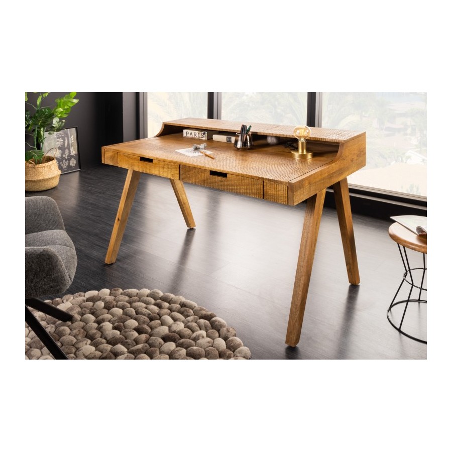 Invicta Biurko MONSOON naturalne mango 120 x 86 x 70cm / 41165