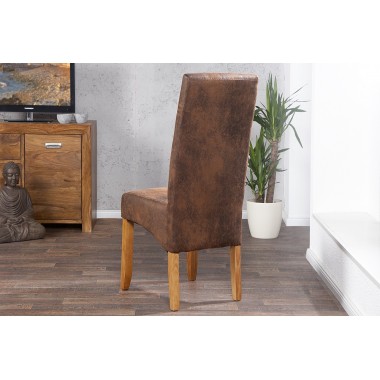 Krzesło VALENTINO lekka kawa w stylu vintage / 21133