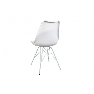 Krzesło SCANDINAVIA RETRO podwójna biel / 36205