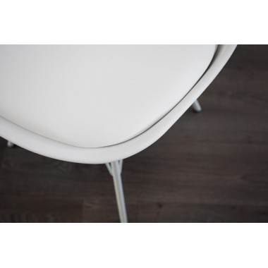 Krzesło SCANDINAVIA RETRO podwójna biel / 36205