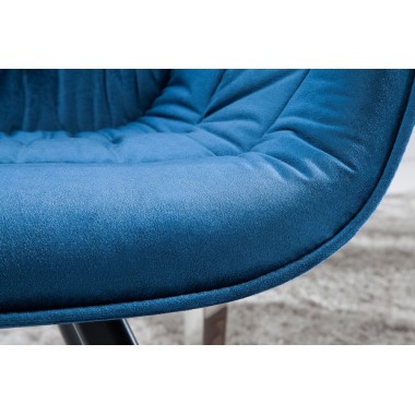 Krzesło HOLENDERSKI KOMFORT aksamitny niebieski / 38597