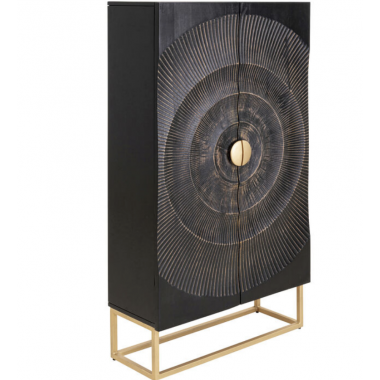 Kare Komoda MADEIRA GOLDEN SUNSET brązowe mango 76 x 140  x 30cm / 86565