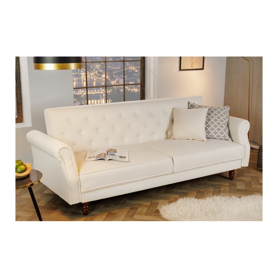 Invicta Sofa rozkładana MAISON BELLE AFFAIRE ecru 220cm / 41498