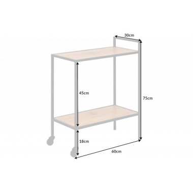 Invicta Wózek barowy Slim Line dziki dąb naturalny 60cm / 42041