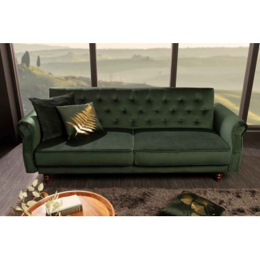 nvicta Sofa rozkładana MAISON BELLE zielony aksamit 220cm / 41350