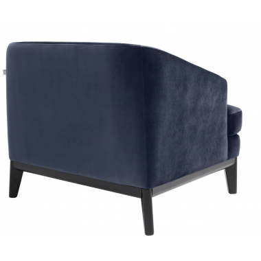 Eichholtz Fotel MONTEREY savona midnight blue velvet 85 cm / 112707U