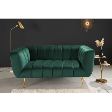 Invicta Sofa Noblesse 2 osobowa szmaragdowo zielony aksamit 165cm / 41247