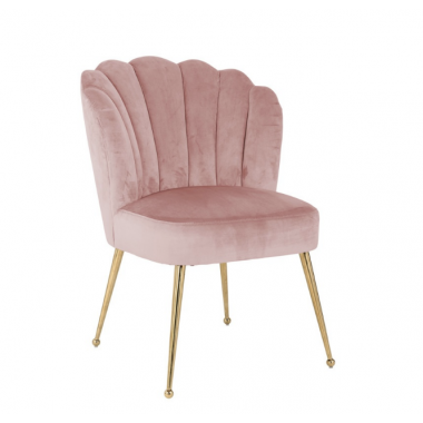 Krzesło tapicerowane PIPPA pink velvet 66cm / S4445 PINK VELVET