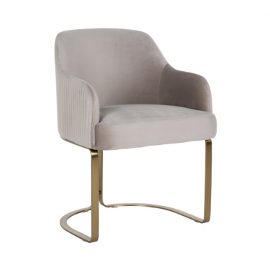 Krzesło tapicerowane HADLEY khaki velvet 60cm / S4492 FR KHAKI VELVET
