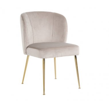 CANNON Krzesło tapicerowane khaki velvet 50cm / S4506 KHAKI VELVET