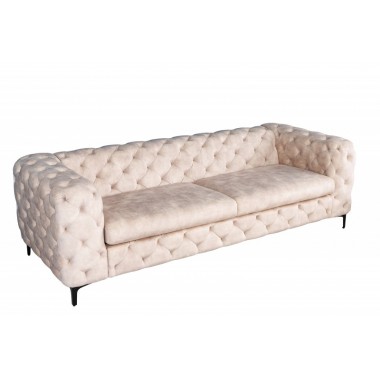 Invicta Sofa Modern Barock 3er szampański aksamit 235cm / 42641