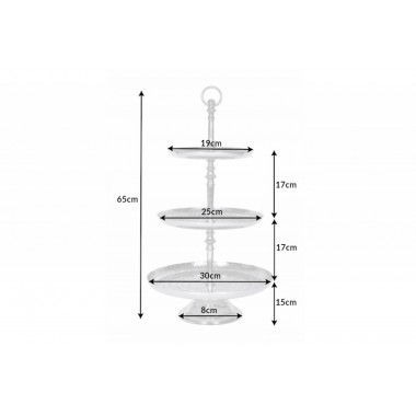 Invicta Etażerka ORIENT 3 poziomy srebrny 65cm / 41536