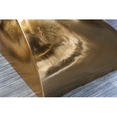 Invicta Stolik boczny Twist z polerowanego aluminium złoty 45cm / 42005