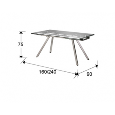 Schuller Stół do jadalni rozkładany OLIVIA 160-240cm / 738026