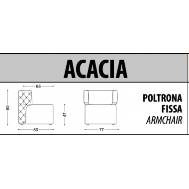 Włoski fotel ACACIA / Tr