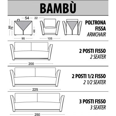 Włoska sofa BAMBU / Tr