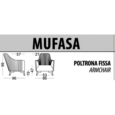 Włoski fotel MUFASA / Tr