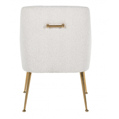 Krzesło tapicerowane HARPER white bouclé 66cm / S4449 WHITE BOUCLÉ