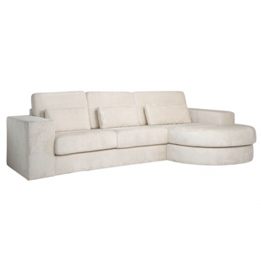 FELIX Sofa narożna white chenille lprawa 300cm / FELIX-2,5AR