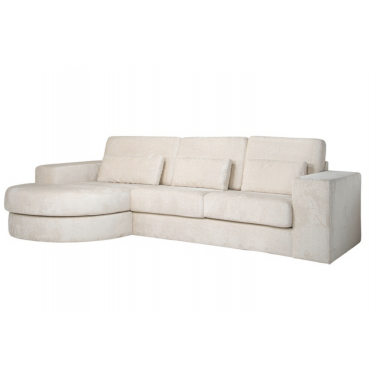 FELIX Sofa narożna white chenille lewa 300cm / FELIX-2,5AR