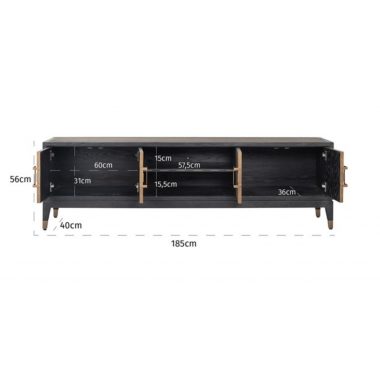 Szafka TV BLOOMVILLE 2 drzwiowa 185 x 55 x 40cm / 7522