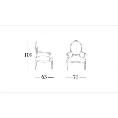 Włoskie krzesło / fotel  TANIA / TR