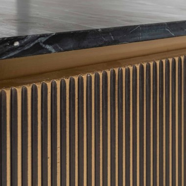 IRONVILLE złota marmurowy blat 200 x 60 x 40cm / 7577