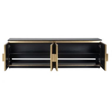 IRONVILLE złota marmurowy blat 200 x 60 x 40cm / 7577