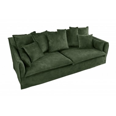 Invicta Sofa Heaven 3 osobowa ciemnozielony aksamit 215cm / 40833