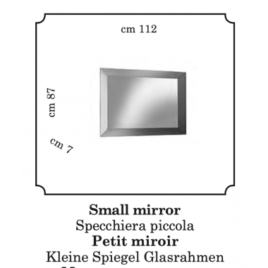 Essenza Włoskie lustro w drewnianej ramie 110cm / EssenzaAdora