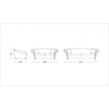 Sofa HOLLY 2 HOUTE LEATHER / EP