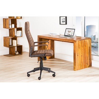 Krzesło biurowe LAZIO brązowy vintage / 37075